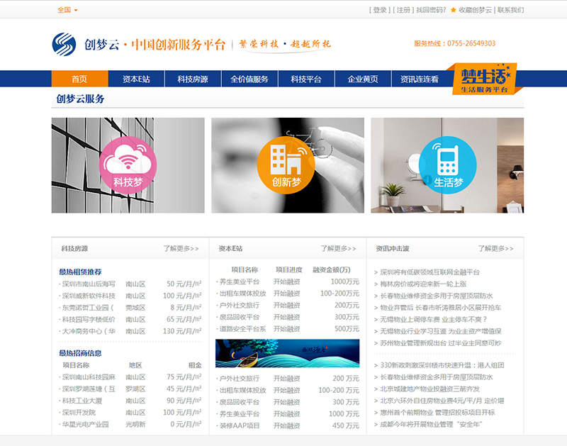 某中國創新服務平臺二期項目--全國及13個城市房源信息、資訊管理